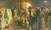 Peter Severin Kroyer sct. hansblus pa skagens strand oil painting reproduction